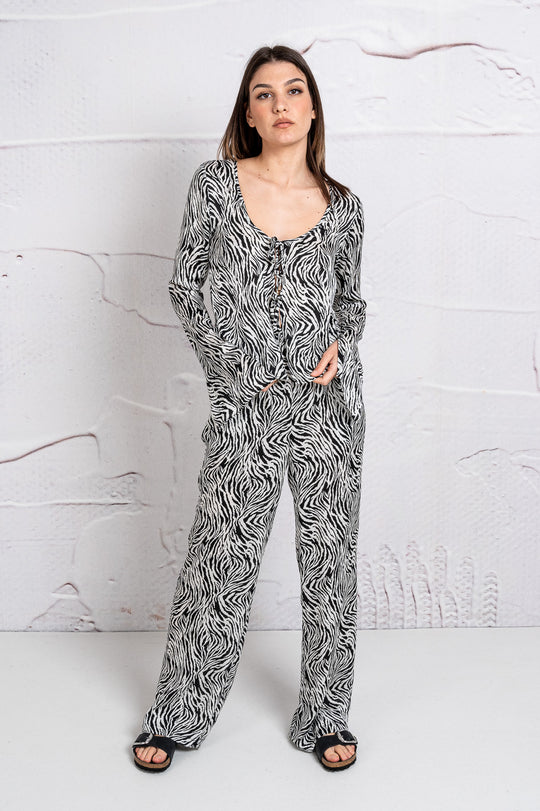 Weili Zheng Pantalone Zebrato  3415