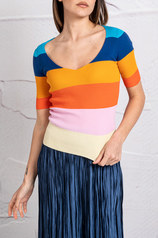 Roberto Collina Maglia Multicolor 3360