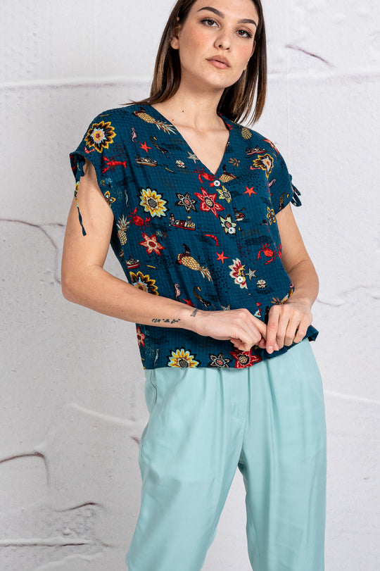 Nice Things Camicetta Fantasia 3756